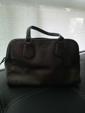 Coach Black Pebbled Leather Women's Satchel